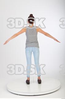 Whole body blue jeans gray woman singlet of Molly 0013